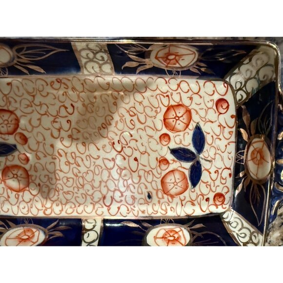 Vtg Royal Leighton Ceramic Porcelain Platter, 12", Gold Detail England - Picture 3 of 8